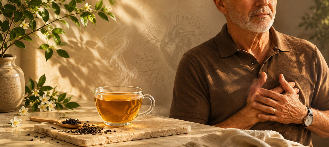 wellness tea and circulation support tea setup