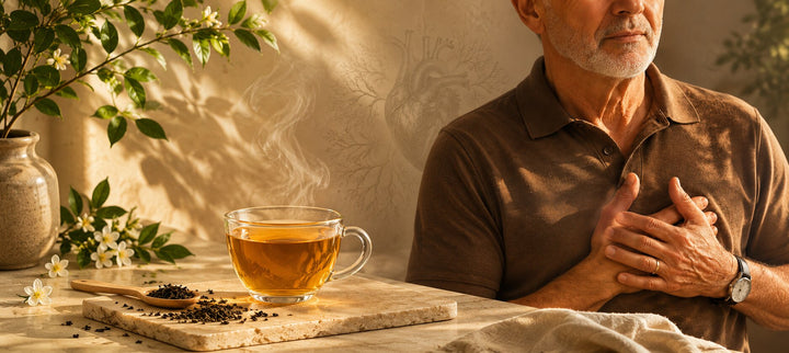 wellness tea and circulation support tea setup