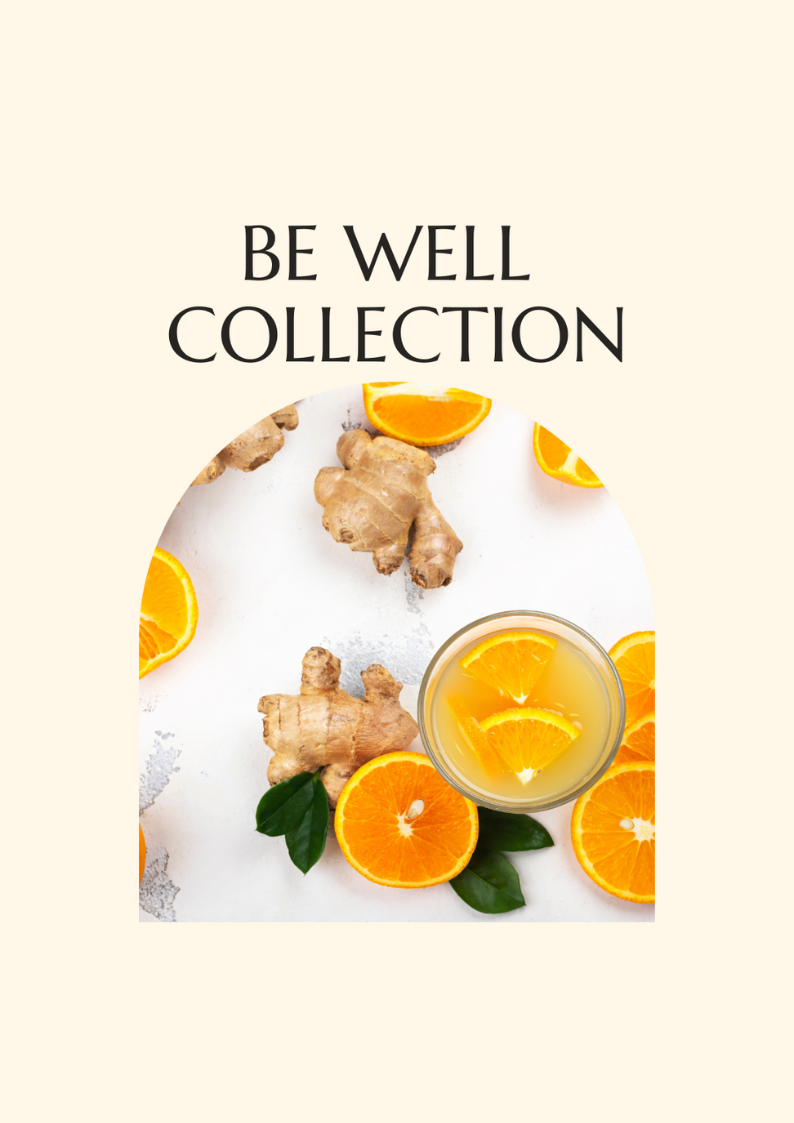 healthy organic tea with ginger and oranges