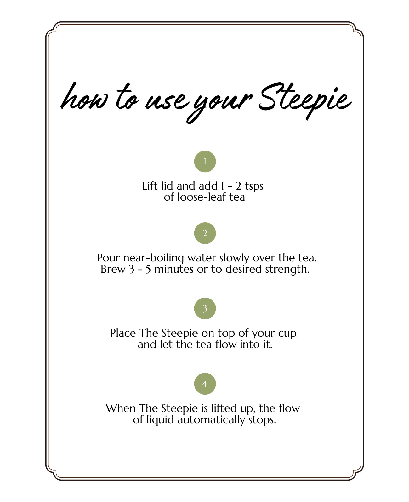 Steepie™ Instructions