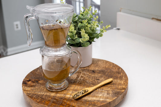 Tea steeping in Steepie™ teapot