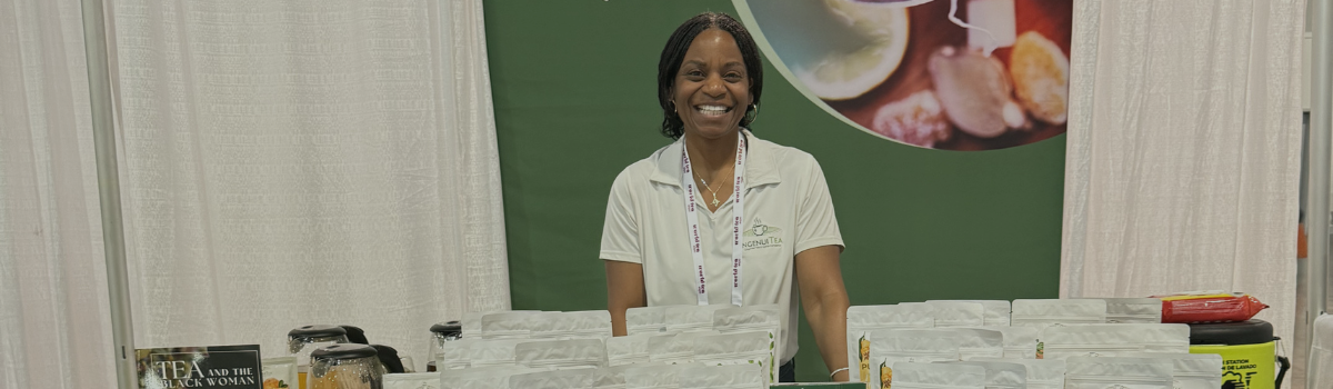 Michelle E. Watson speaking at IngenuiTea™ wellness event