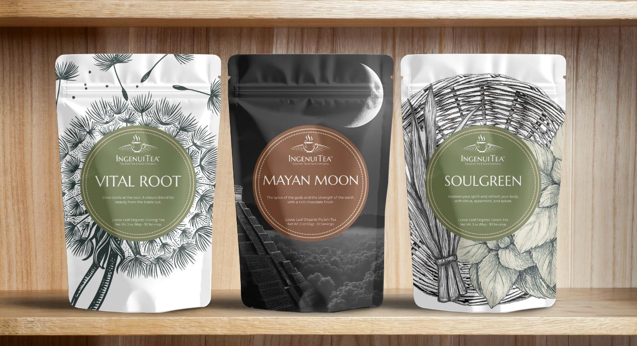 IngenuiTea™ tea bundle on shelf