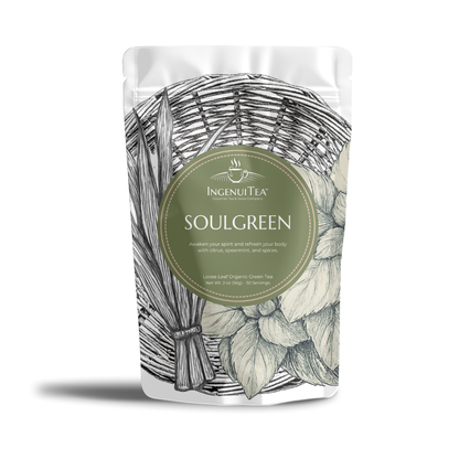 SoulGreen from IngenuiTea™, a green tea which is a premium loose leaf tea