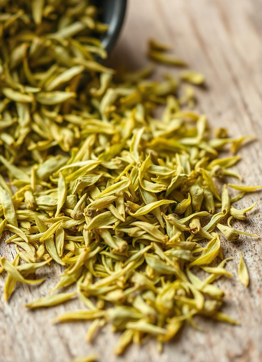 yellow tea spread out