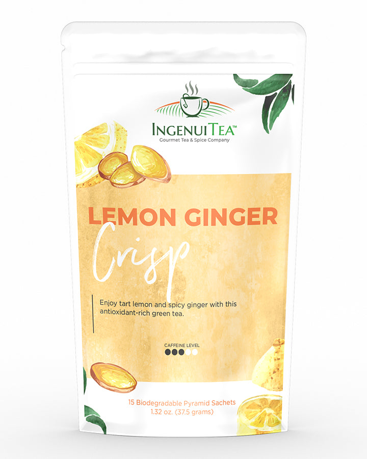 organic green tea with lemon and ginger