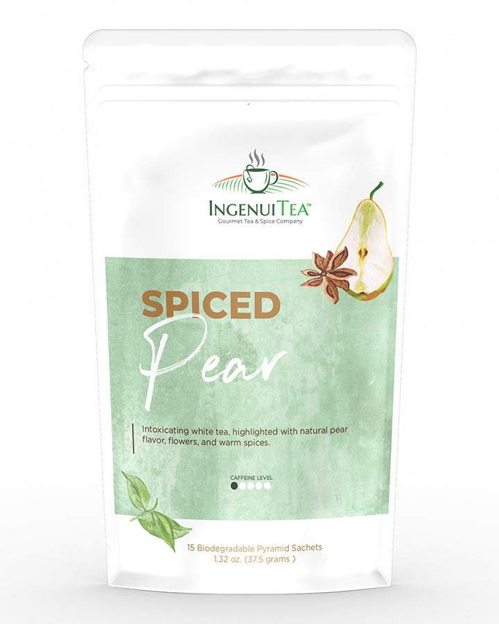 organic white tea with spiced pear